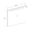 Spiegel LED 100 cm (afmetingen)