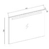 Spiegel LED 160 cm (afmetingen)