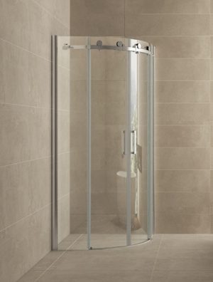 Kwartronde douchecabine 90x90x200 cm vooraanzicht