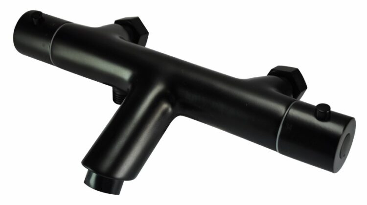 Thermostatische badmengkraan mat zwart - Afbeelding 3