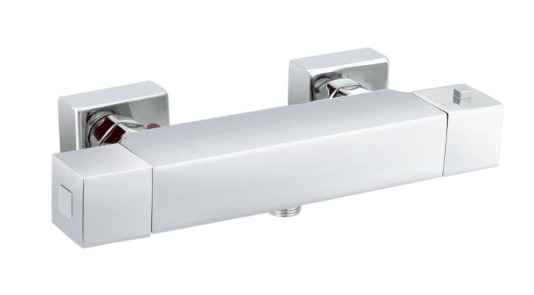 Vierkant model regendouche combinatie set met thermostaatkraan - Image 3