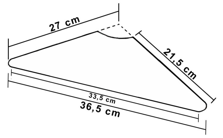 Hoek planchet van glas