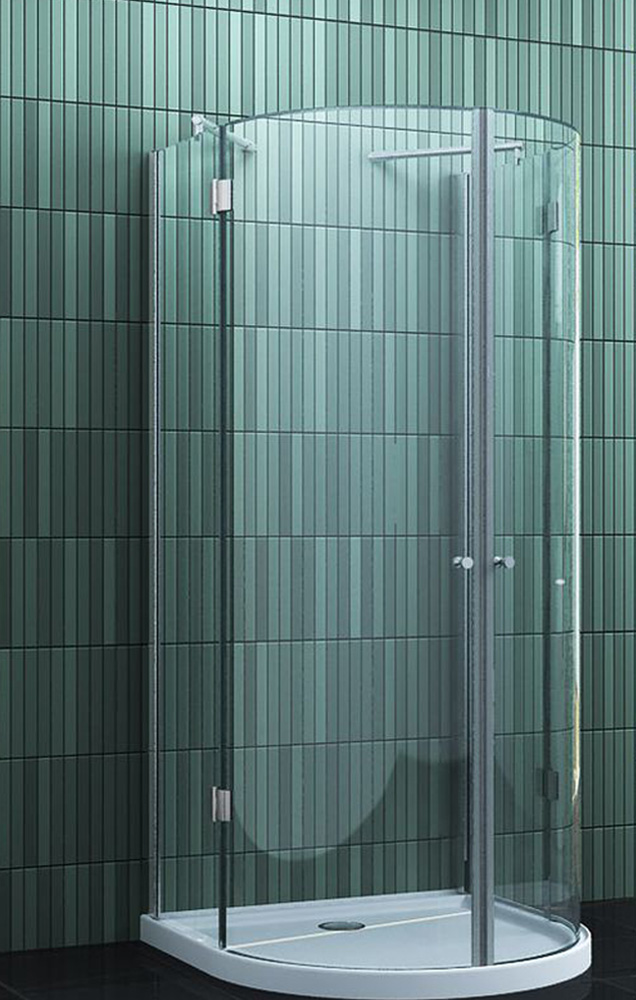 Douchecabine Uvorm opstelling met draaideur. kopen? Douchecabine.be