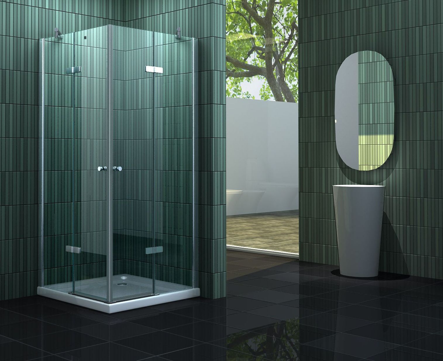 Douche Design hoekinstap draaideuren 8090100120 cm kopen