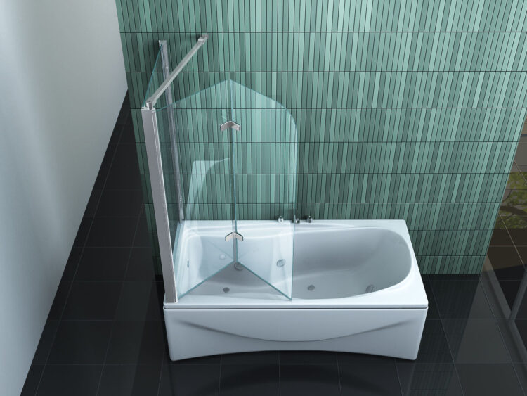 Badwand met zijwand 68-70 cm