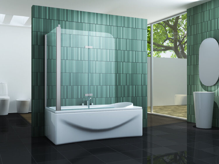 Badwand met zijwand 68-70 cm