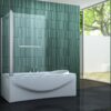 Badwand 80 cm met vaste zijwand