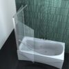 Badwand 80 cm met vaste zijwand