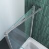 Badwand 80 cm met vaste zijwand