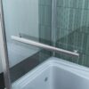 Badwand 80 cm met vaste zijwand