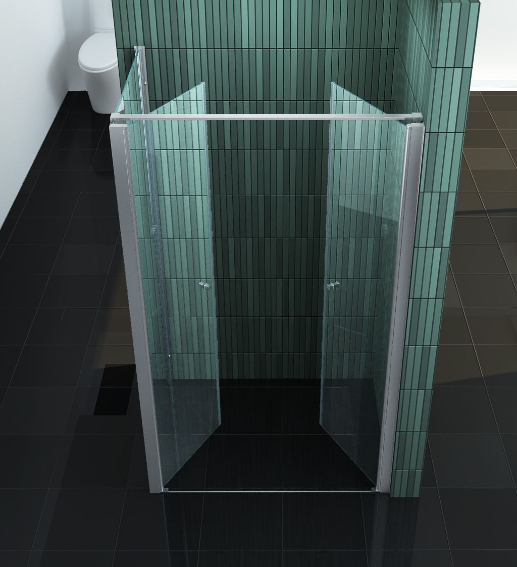 Douchecabine rechthoek model met 2 pendeldeuren kopen? Douchecabine.be