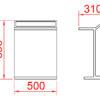 Solid Surface vrijstaand handdoek rek