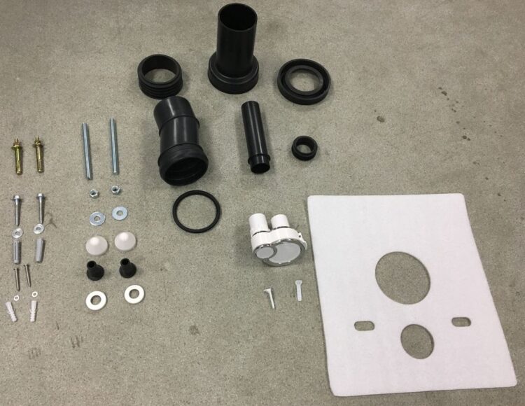 Vrij hangend toilet module