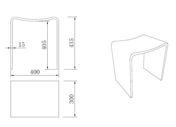 Solid Surface Hocker