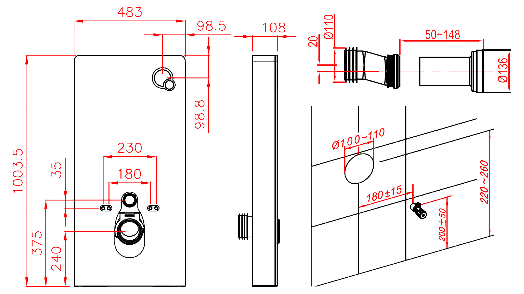 exegese opwinding huis Sanitair module voor hangend toilet kopen? - Douchecabine.be