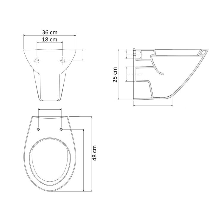Wandcloset Easy Flush 48 compact met softclose zitting - Image 5