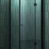 Douche-Design matzwart met een draaideur