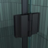 Douche-Design matzwart met een draaideur