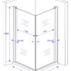 afmetingen van douchecabine met twee deuren