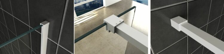 8 mm inloopdouche smoked glas met decor strook 90-100-110-120 cm - Afbeelding 6