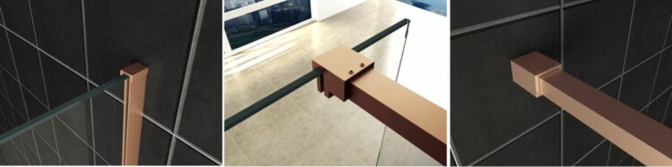 8 mm inloopdouche smoked glas met decor strook 90-100-110-120 cm - Afbeelding 7