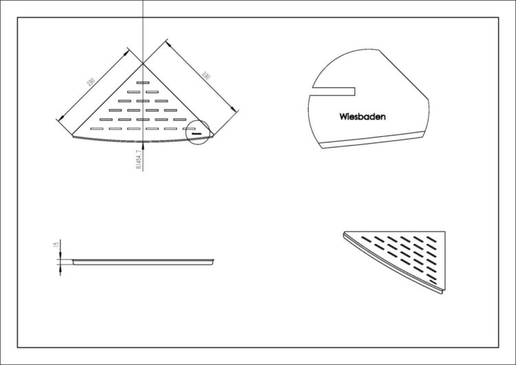 tekeningHoek planchet mat zwart