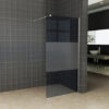 Glasplaat smoked glas met decorstrook