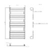 Afmetingen van badkamer designradiator