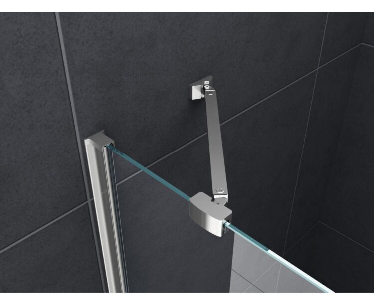 douchecabine 36 cm stabilisatiestang 45 graden muuraansluiting