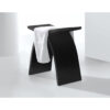 Mat zwarte solid surface hocker