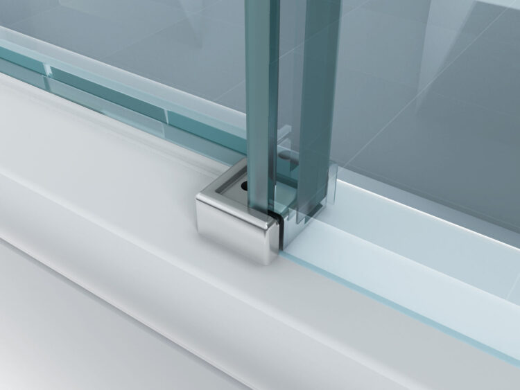 Badwand met schuifdeur