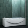 Badwand met schuifdeur 120 x 150 cm