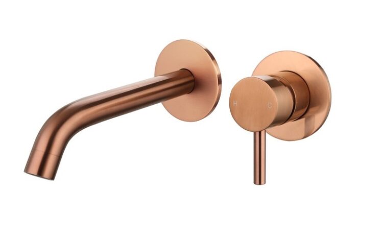 Inbouw wastafelkraan brons
