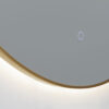 LED Spiegel Rond Geborsteld Goud