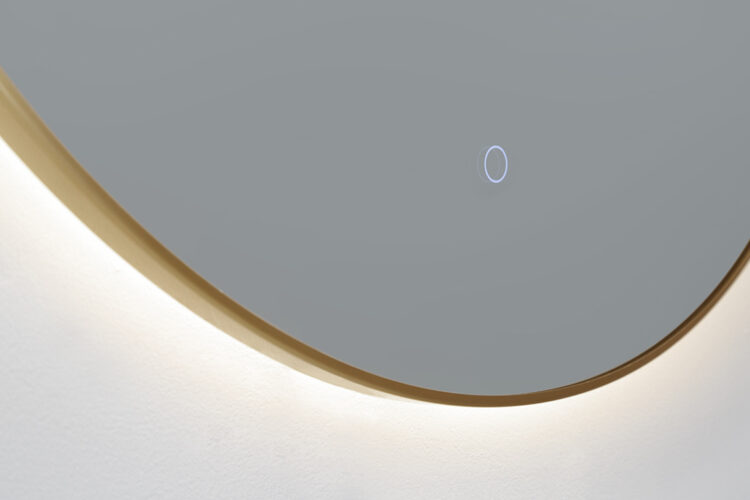 LED Spiegel Rond Geborsteld Goud