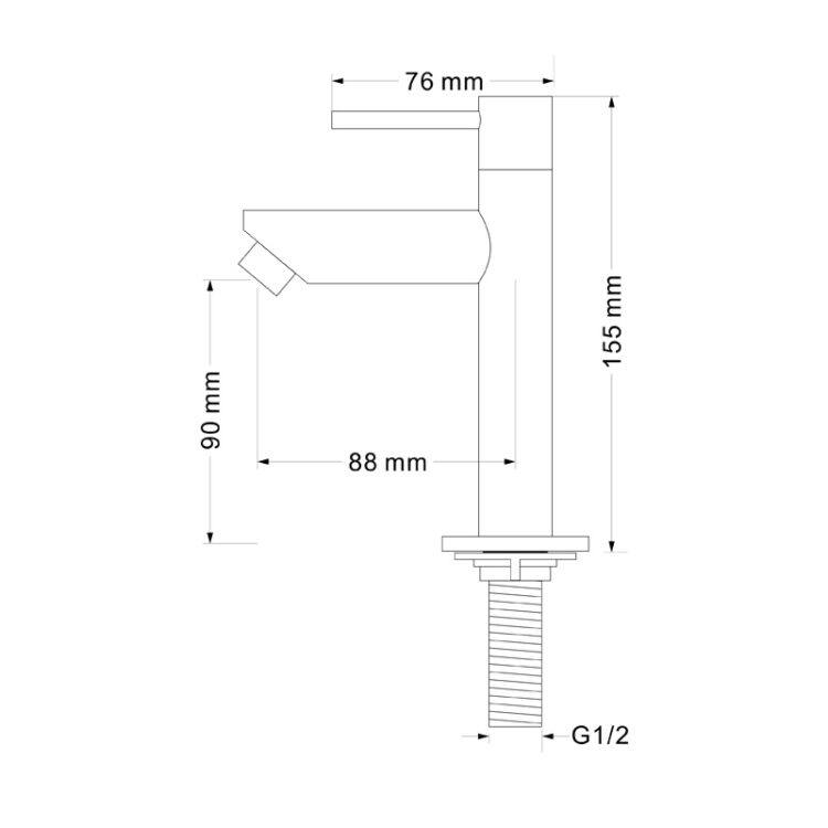 schematische tekening fonteinkraan opbouw