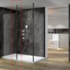 matzwarte stang vloer plafond steun