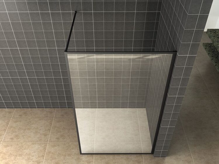 10 mm inloopdouche met rondom mat zwarte profielen. - Image 3