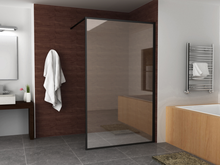 10 mm inloopdouche met rondom mat zwarte profielen. - Image 6