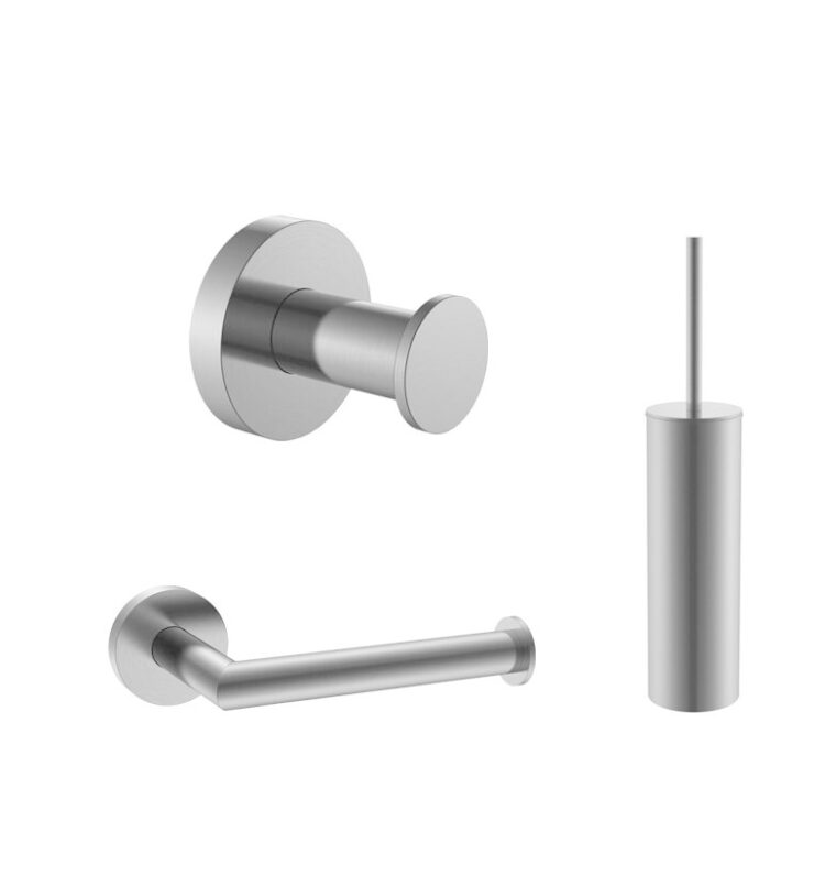 TOILET ACCESSOIRESET Gun metal