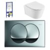Geberit UP100 + Easy Flush Flat Compact + Delta 20 (glans chroom)