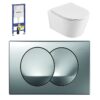 Geberit UP100 + Easy Flush Flat Compact + Delta 20 (mat chroom)