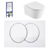 Geberit UP100 + Easy Flush Flat Compact + Delta 20 (wit)