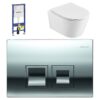 Geberit UP100 + Easy Flush Flat Compact + Delta 50 (glans chroom)