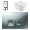Geberit UP100 + Easy Flush Flat Compact + Delta 50 (mat chroom)