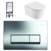 Geberit UP100 + Easy Flush Flat Compact + Delta 51 (glans chroom)
