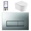 Geberit UP100 + Easy Flush Flat Compact + Delta 51 (mat chroom)