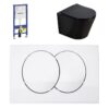 Geberit UP100 + Easy Flush Flat Zwart Compact + Delta 20 (wit)