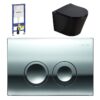 Geberit UP100 + Easy Flush Flat Zwart Compact + Delta 21 (glans chroom)