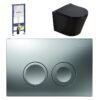 Geberit UP100 + Easy Flush Flat Zwart Compact + Delta 21 (mat chroom)
